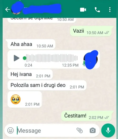 Privatni časovi programiranja - položila drugi deo ispita