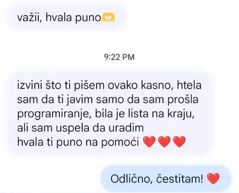 Privatni časovi - prošla programiranje