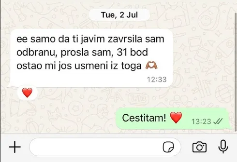 Časovi programiranja - prošla odbranu 31 bod