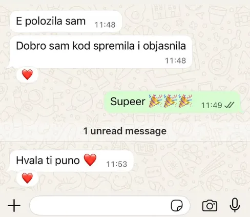 Časovi programiranja - položila ispit dobro objasnila kod